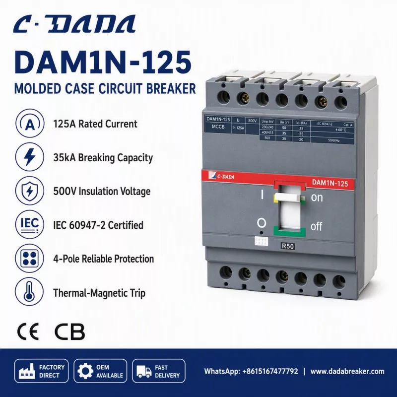 ضمان سلامة التوزيع الفرعي: حل C·DADA DAM1N-125 MCCB